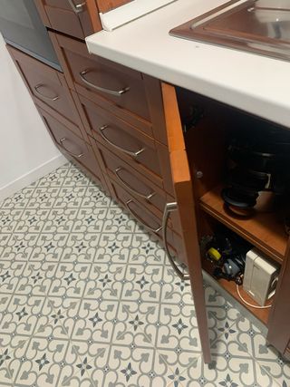 Cocina modular madera y metal