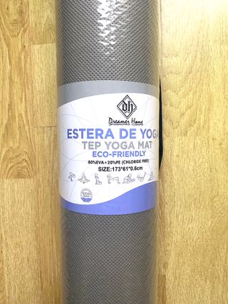 Esterilla Yoga/Pilates gris 173x61x0,6cm