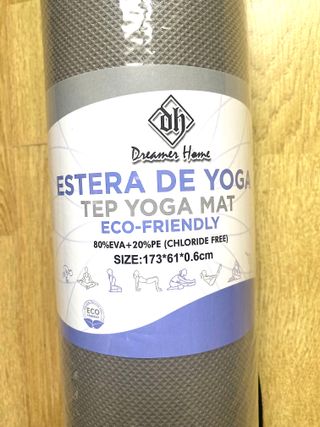 Esterilla Yoga/Pilates gris 173x61x0,6cm