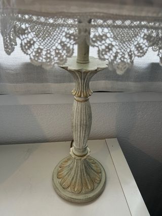 2 Lámparas Beige y dorado de ceramica/escayola.