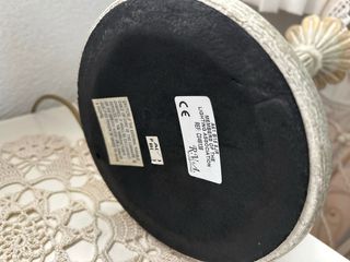 2 Lámparas Beige y dorado de ceramica/escayola.