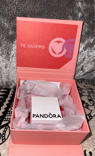 Anillo Pandora Corazón Oro Blanco original nuevo