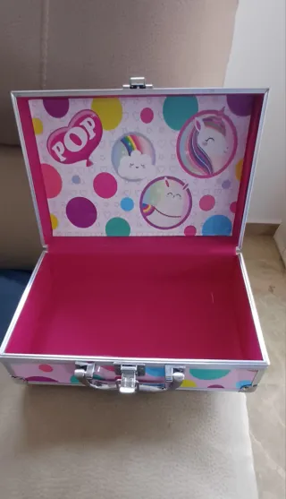 Maletín infantil rosa con unicornios