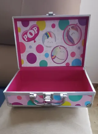 Maletín infantil rosa con unicornios