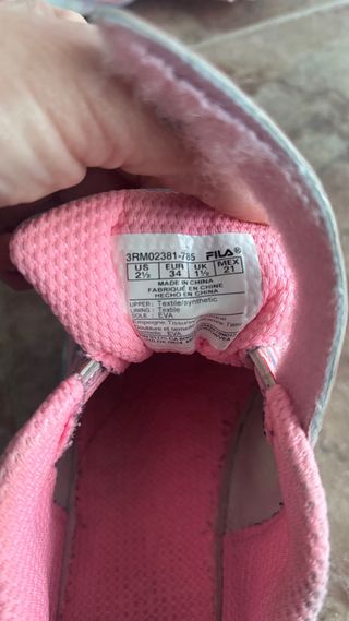 Zapatillas Fila Niña Talla 28