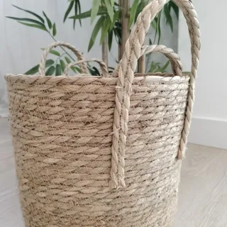 Conjunto 3 Cestas Fibras Naturales Estilo Boho