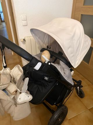 Carro Bugaboo cuco y silla Negro-Blanco