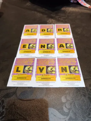 Letras Adrenalyn XL Panini