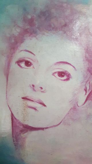 Giamberti Dipinto su tela Volto di donna cm. 30x35