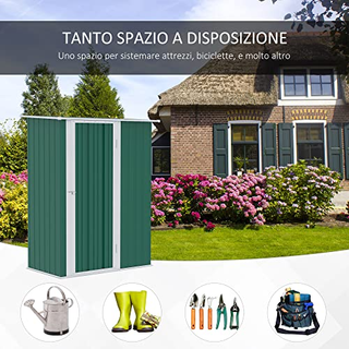 Casetta da Giardino 1.07m² in Acciaio Zincato, Cap