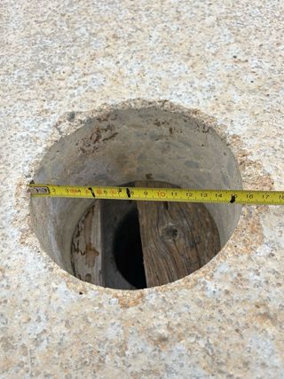 Placas hormigón prefabricadas con 2 agujeros