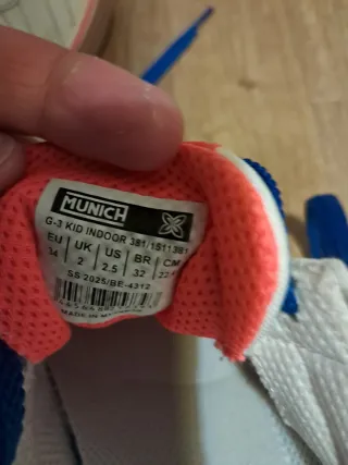 Zapatillas Munich Niño Azul Blanco