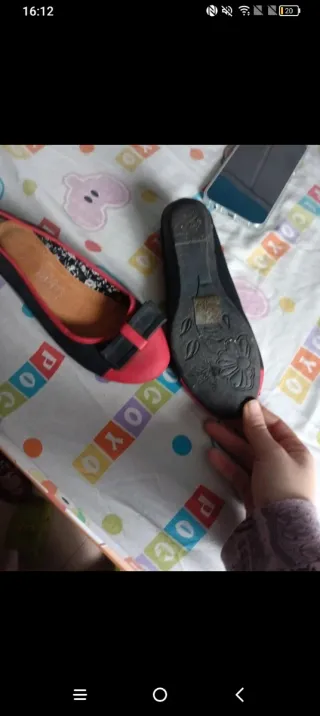 Manoletinas Negras y Rojas