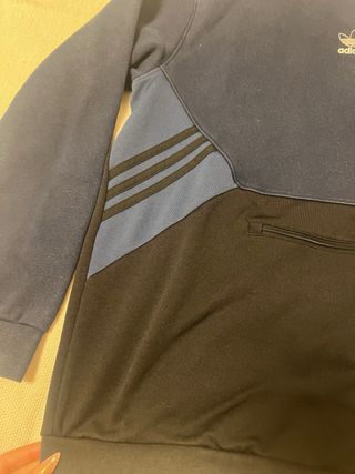 Sudadera Adidas Negra y Azul