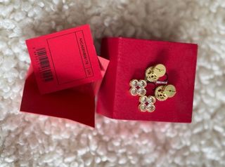 Pendientes CH Flor Circonitas Oro