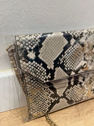 Bolso piel serpiente transparente