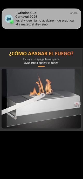 Chimenea bioetanol moderna