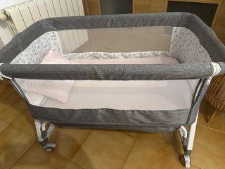 Cuna de colecho gris