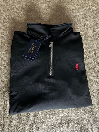 Sudadera Polo Ralph Lauren Negra Media Cremallera