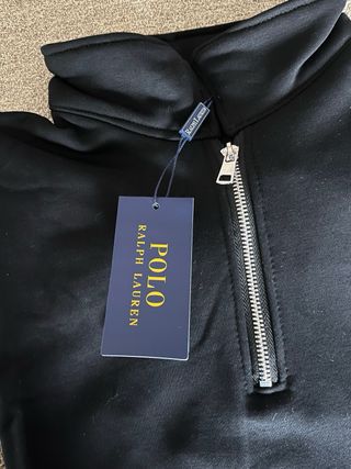 Sudadera Polo Ralph Lauren Negra Media Cremallera