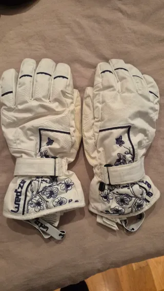 Guantes de Nieve Wedze Blancos y Azules
