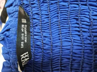 Blusa Zara azul crop top