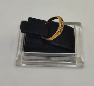 Anillo Bebe circonitas oro 18k, 0,6gr. Ref. G-076.