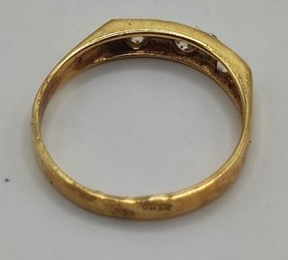 Anillo Bebe circonitas oro 18k, 0,6gr. Ref. G-076.