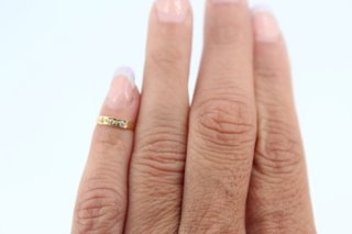 Anillo Bebe circonitas oro 18k, 0,6gr. Ref. G-076.