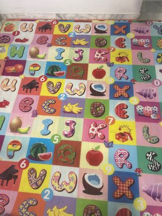 Alfombra infantil ABC 180x180 cm