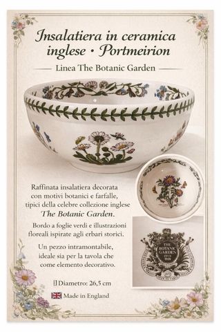 Insalatiera ceramica botanic garden inglese