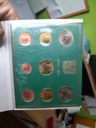 Carterita Monedas Benedicto XVI 2010