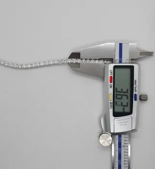 Pulsera Riviere Plata 925 Piedras Blancas