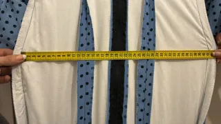 Traje Flamenca Lunares Azul Crespón