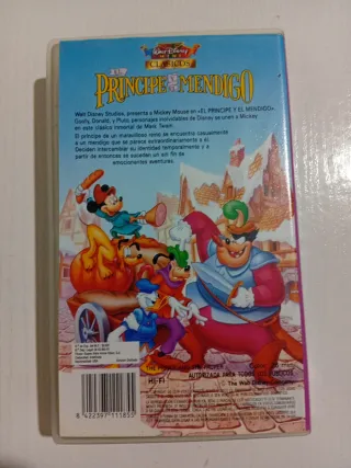 VHS Príncipe y Mendigo - Clásicos Disney