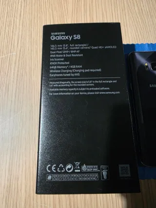 Samsung Galaxy S8 Negro Caja Teléfono