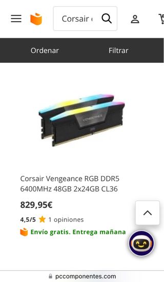 Corsair Vengeance RGB DDR5 48GB 6400MHz CL36