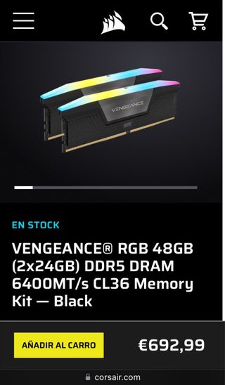 Corsair Vengeance RGB DDR5 48GB 6400MHz CL36