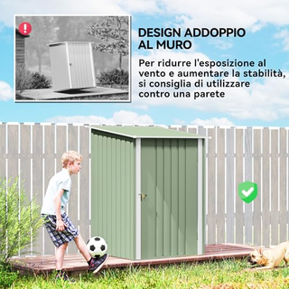 Casetta da Giardino 0.92m² in Acciaio Zincato, Cap