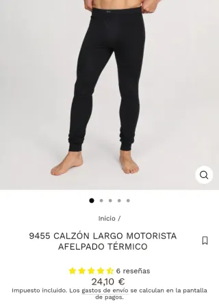 CONJUNTO TÉRMICO FERRY'S NEGRO ELÁSTICO - TALLA L