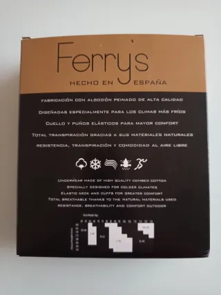 CONJUNTO TÉRMICO FERRY'S NEGRO ELÁSTICO - TALLA L