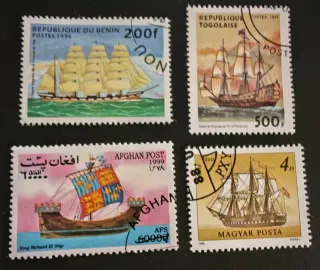 Lote Sellos Barcos Antiguos