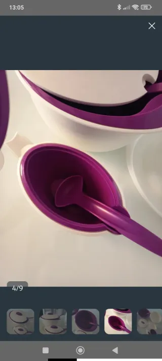 Set Ciotole Termiche Tupperware Viola/Bianco