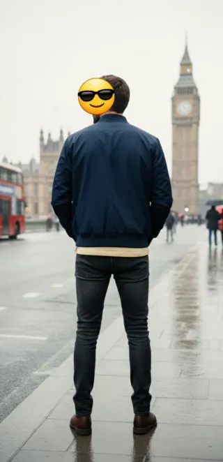 Chaqueta bomber Fila azul Talla L