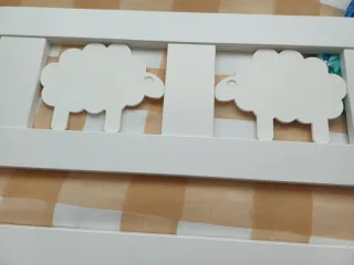 Cama infantil KRITTER 70x160 cm blanca barandilla