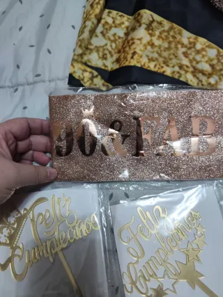 Set 90 Cumpleaños Corona y Banda