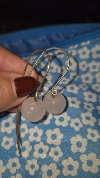 Pendientes Plata y Cuarzo Rosa