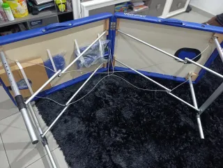 Camilla azul para masajes o tratamientos