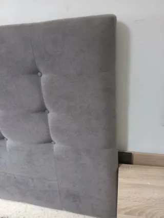 Cabecero Cama 135 Gris Tapizado