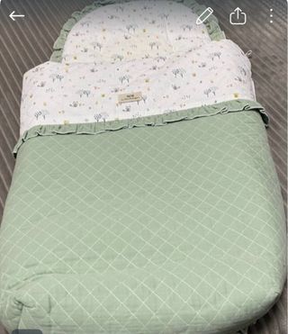 Saco capazo/cuco bebé verde